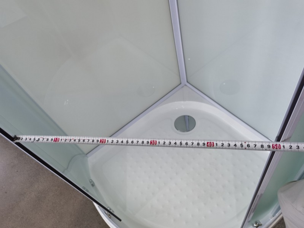 Душевая кабина Esbano (Эсбано) ES-L90CR, с низким поддоном, с электрикой и LED освещением, 90х90х210