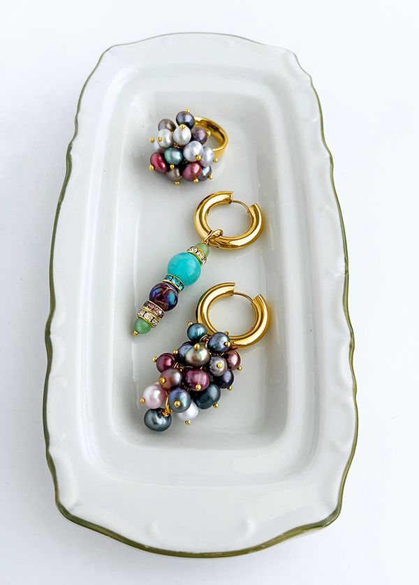 Подвеска Гроздь из жемчуга multi
