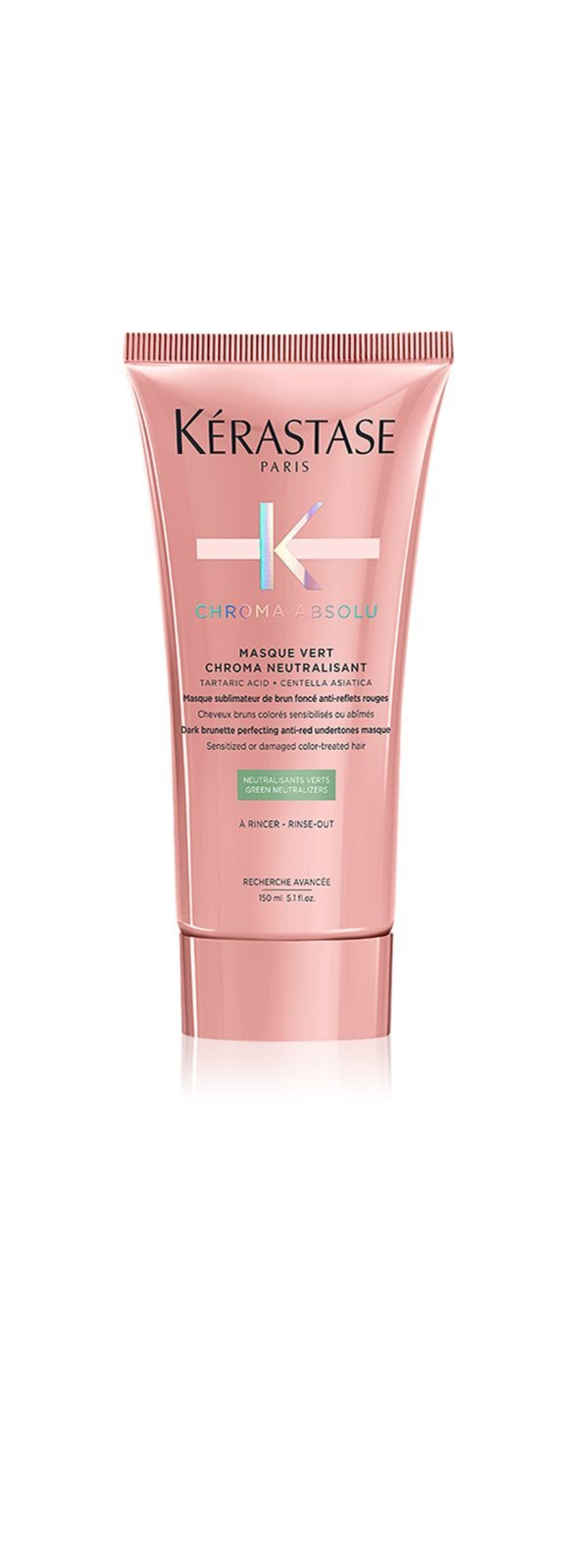 Kerastase Chroma Absolu Masque Vert Chroma Neutralisant - консилер для волос, нейтрализующий красные тона /   150  ml  / GTIN 3474637059095