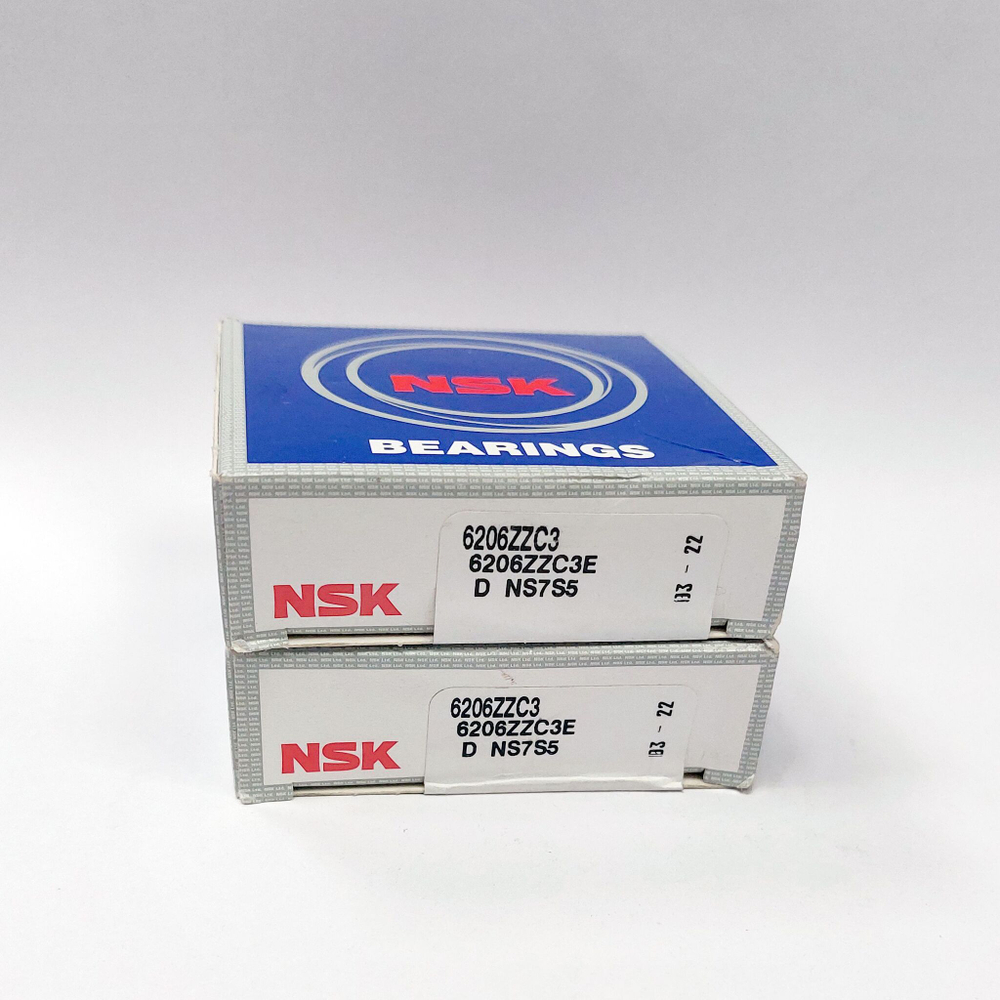 Подшипник NSK 6206ZZC3E 30х62х16 мм к-т 2 шт.