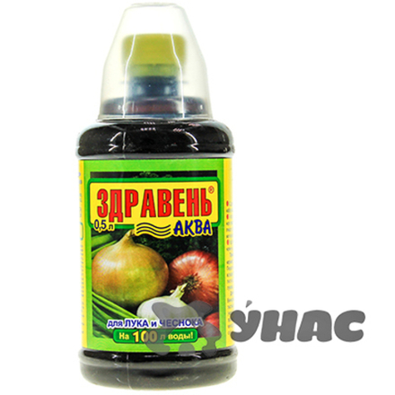 ЗДРАВЕНЬ Аква д/лук,чеснок 0,5л с мерн.стакан