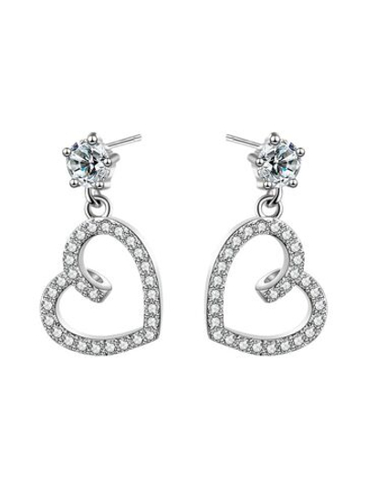 Серьги-гвоздики "Сердечки" 80826-2