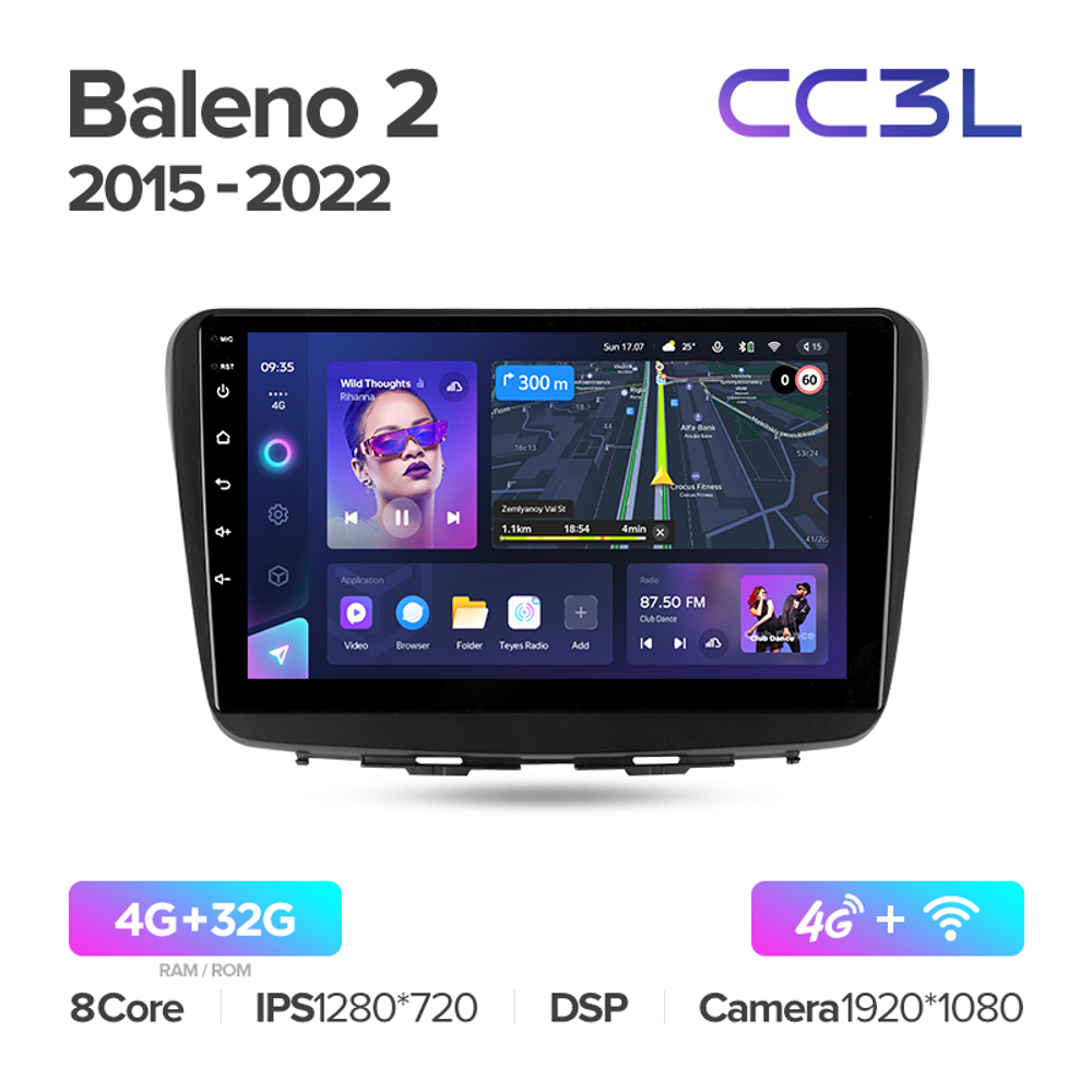 Teyes CC3L 9"для Suzuki Baleno 2015-2021