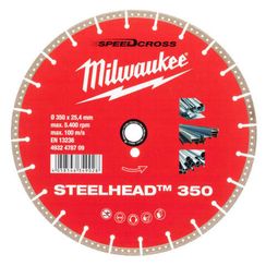 Диск алмазный универсальный Milwaukee STEELHEAD 350х25.4мм (4932478709)