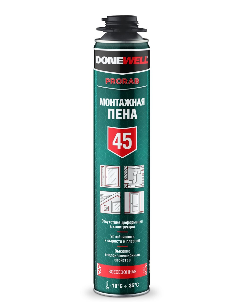 DONEWELL  Пена монтажная проф. 45 всесезонная  (DPP10U45)