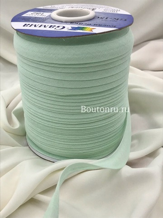 Косая бейка хлопок №182 мятный GAMMA GK-15C 14-15 мм