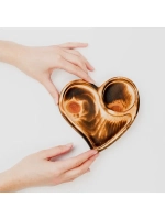 Деревянная менажница "Сердце" из кедра