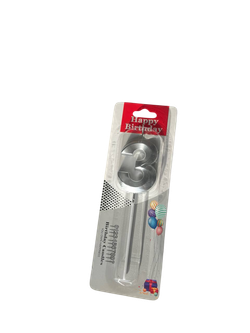 Свечи "Цифра (0-9) " Серебро