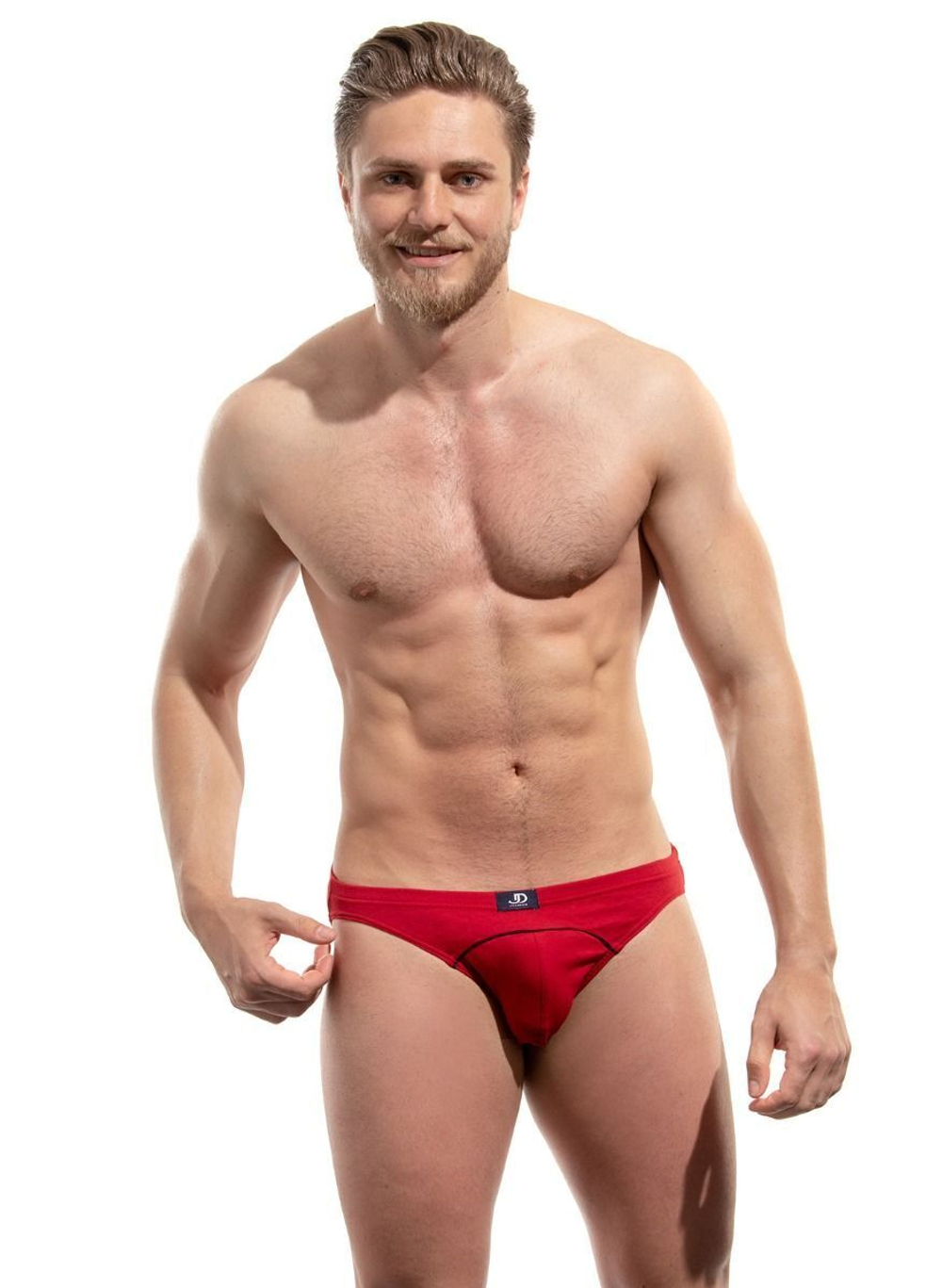 Мужские трусы-слипы с контрастной окантовкой (Размер: M) (Цвет: черный)