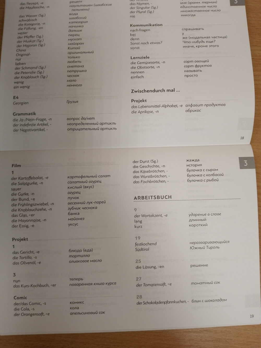 Schritte plus NEU 1+2, Glossar Deutsch-Russisch