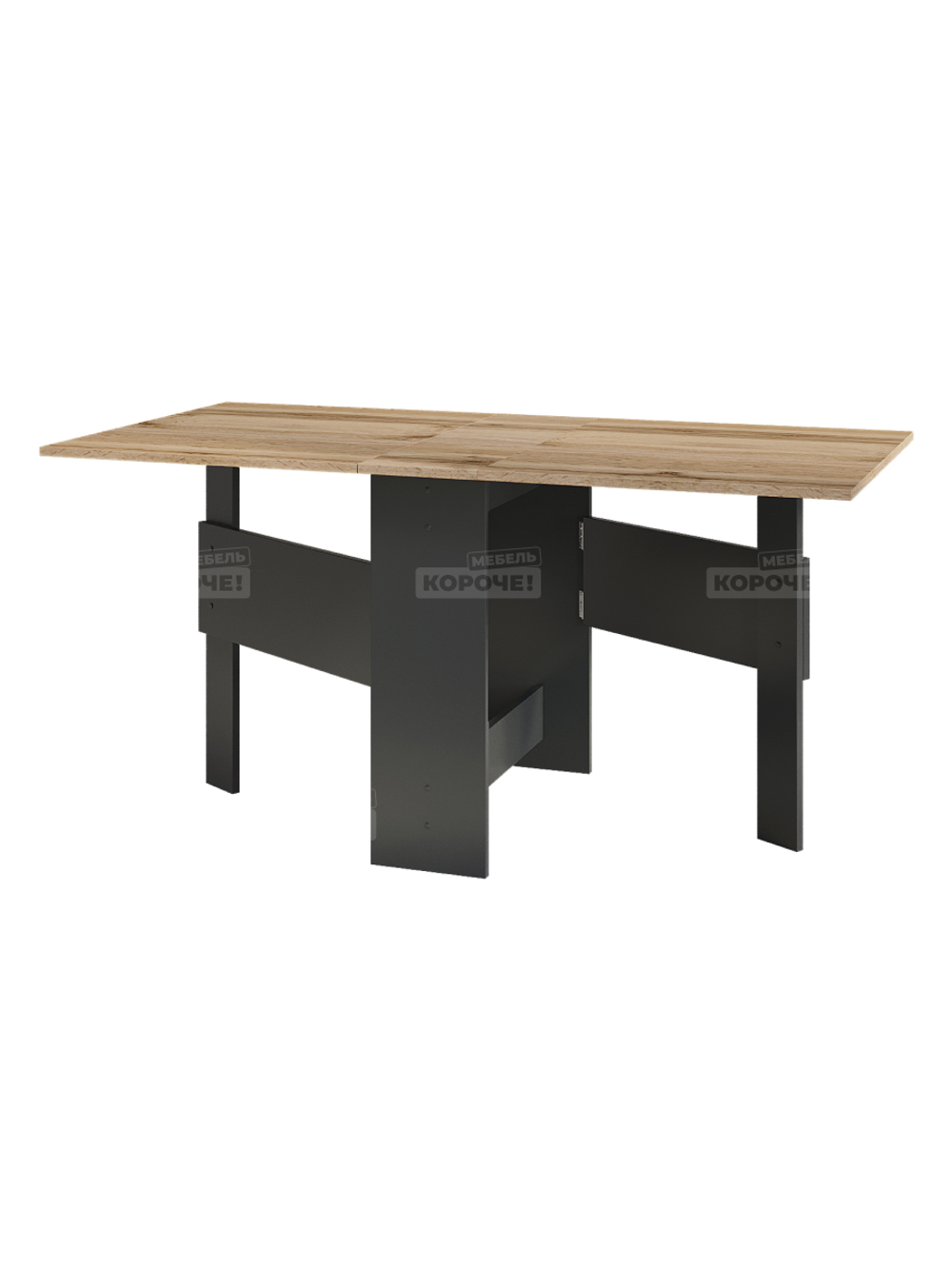 Стол - Книжка. Дуб Вотан - Антрацит