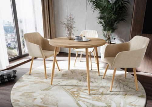 Стол Поло 32 CRAFT М бабочка, ЛДСП (900/300) Бунратти / черный/ПВХ Бунратти