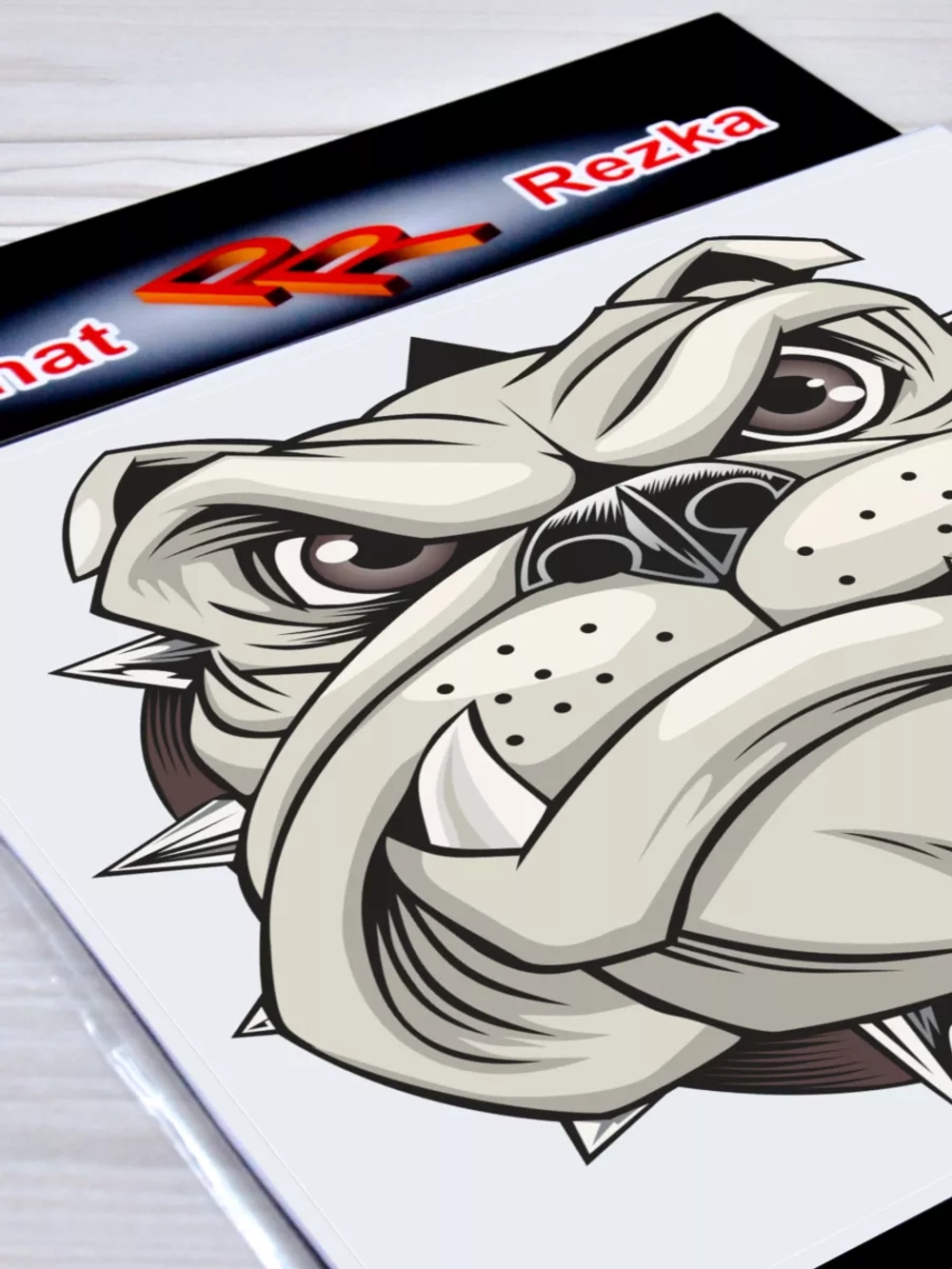 Наклейка - Злой бульдог