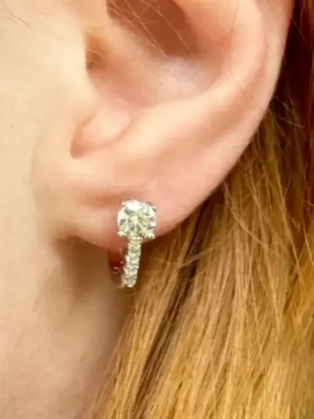 Серьги с муассанитами