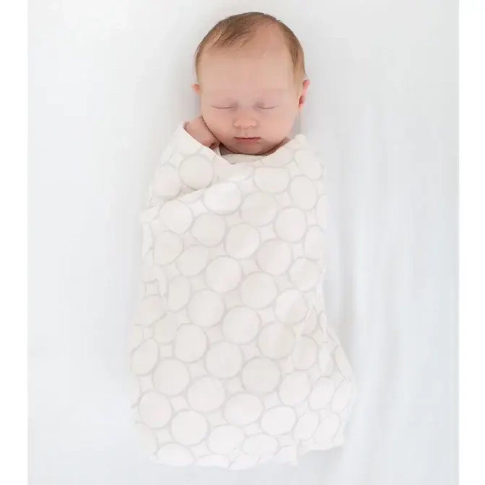 SwaddleDesigns Фланелевая пеленка для новорожденного - Sterling Mod Circles, Sunwashed Pink