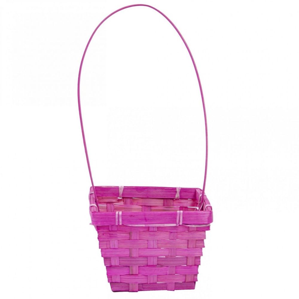 Корзина (бамбук) D14*14*H9.5*НН32 РОЗОВЫЙ