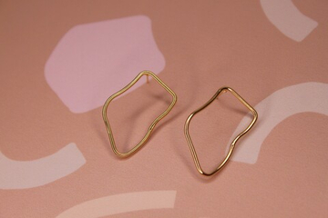 Швензы абстракция 35х23 мм позолота