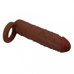 Реалистичная насадка на пенис Kaile (15 см) коричневая