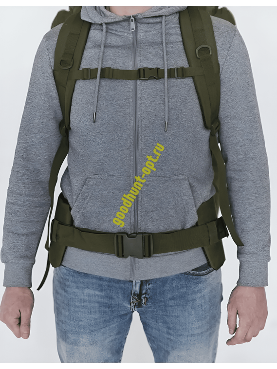 Тактический военный походный каркасный рюкзак 100 л Олива