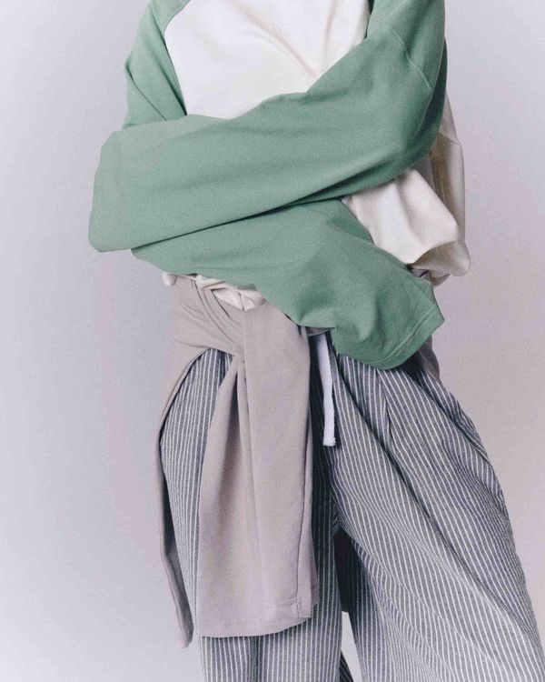 Брюки Striped Baggy Pants Grey - фото 7