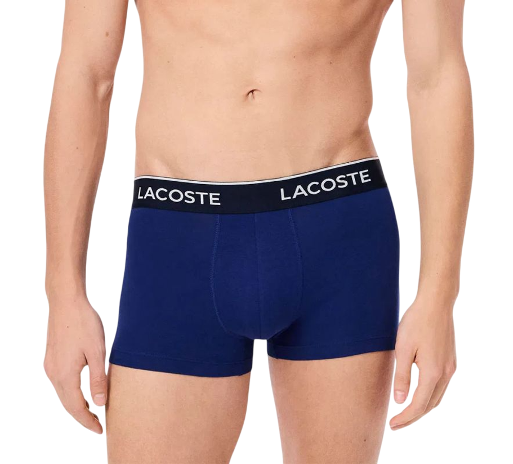 Мужские спортивные боксеры Lacoste Cotton Stretch Jersey 3P - black/red/dark blue