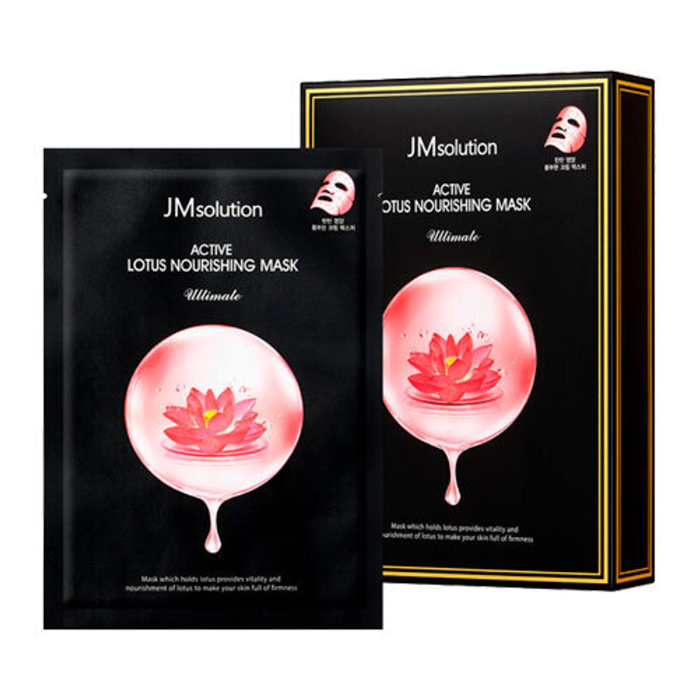 JMsolution Маска тканевая с кремовой сывороткой - Active lotus nourishing mask ultimate, 30мл, шт
