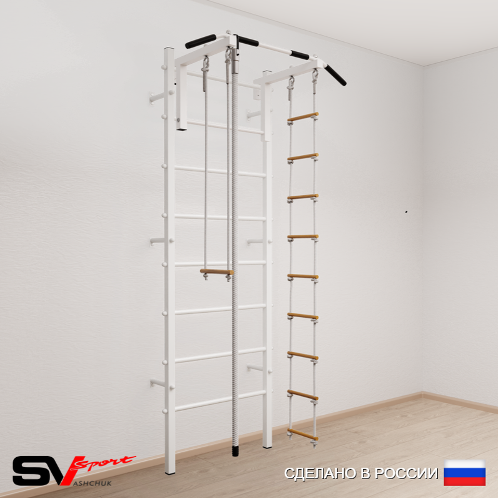 Шведская стенка Sv Sport 516 (Турник стандарт/Канат/Лестница/Трапеция)