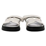 Hermes Chypre leather open-toed velcro fashion sandals men's beige, H222857Z HF8