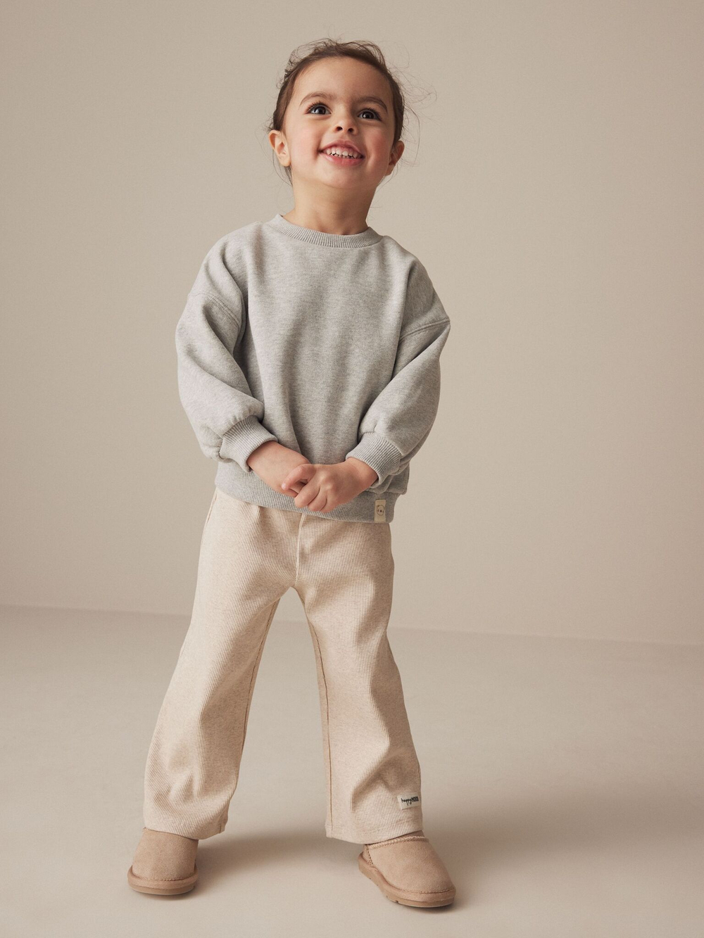 Брюки широкие для девочки Next 174-125, Бежевый