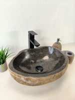Раковина из речного камня RS-65995 46х33х15 из натурального камня