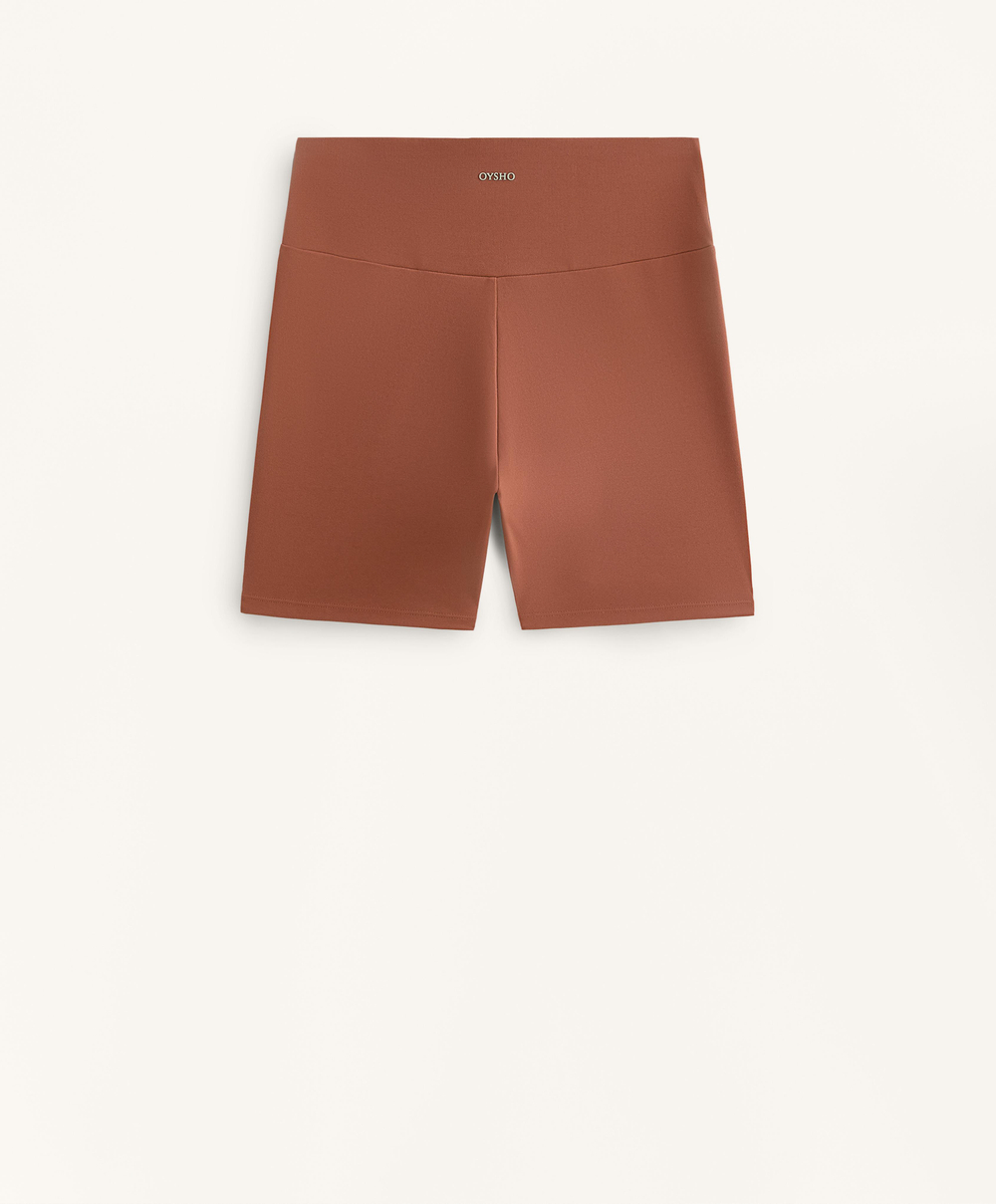 OYSHO Облегающие шорты Comfortlux с высокой посадкой длиной 10 см, терракотовый