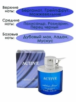 Туалетная вода для мужчин КПК "ACTIVE" 100мл Россия