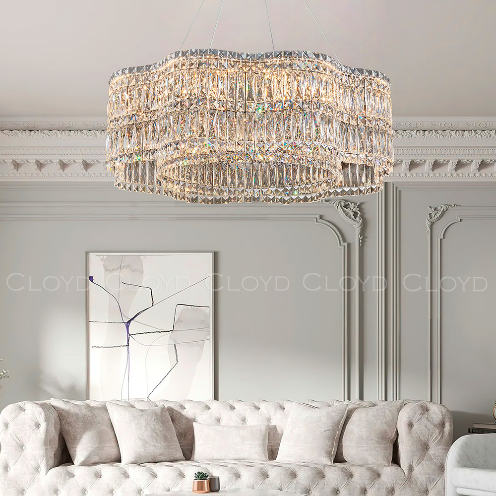 Люстра Cloyd ANTREA-B C1 / Ø80 см - хром (арт.11628)