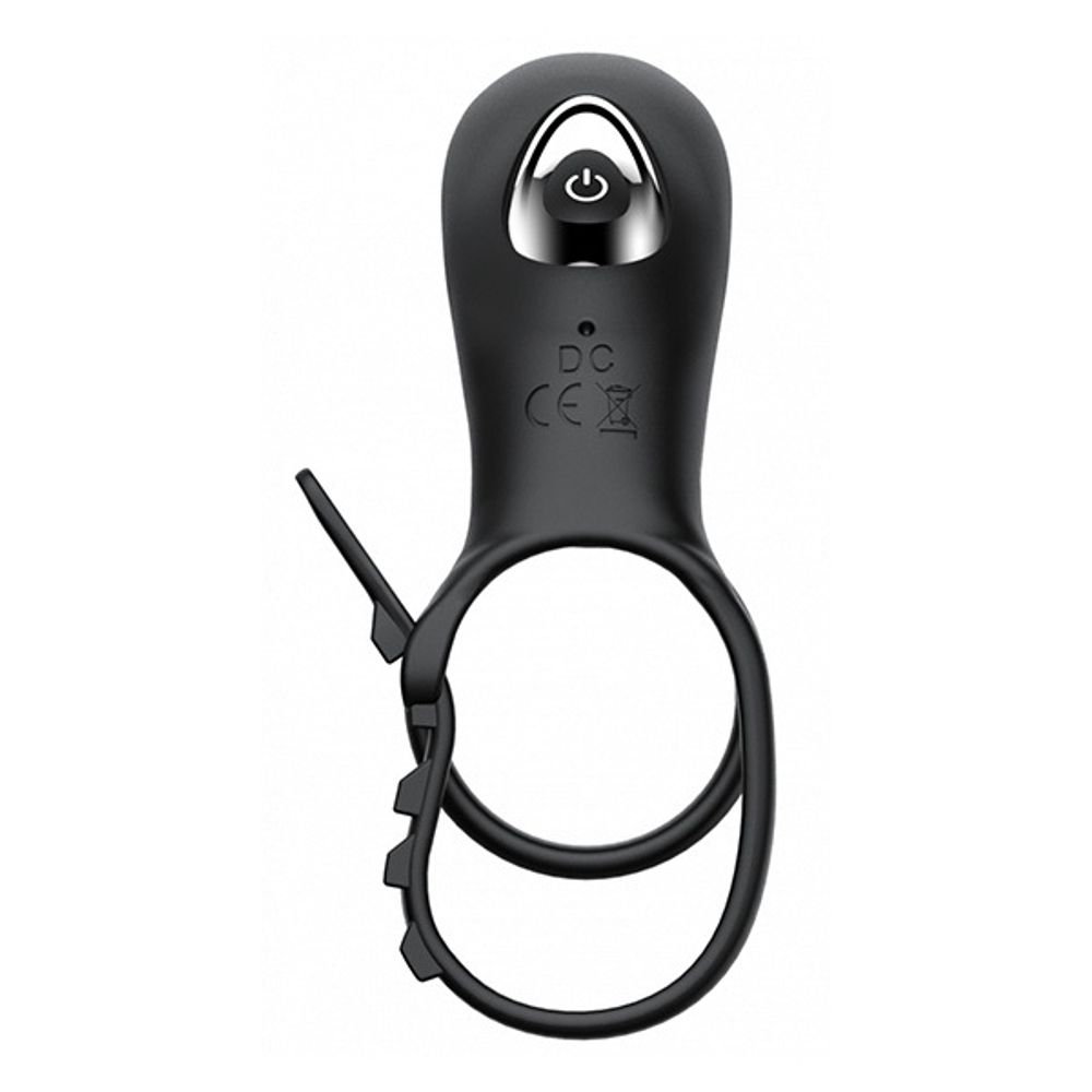 Эрекционное кольцо с вибрацией и утяжкой под мошонку на пульте ДУ Secwell Penis Cock Ring for Couples Men SW1005