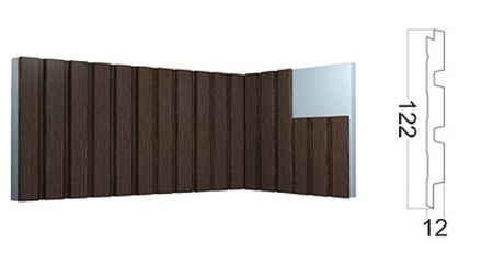 Стеновая панель Контур окрашенная, 122x12 мм