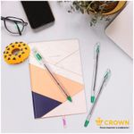 Ручка шариковая Crown "Oil Jell" зеленая, 0,7мм, 1шт