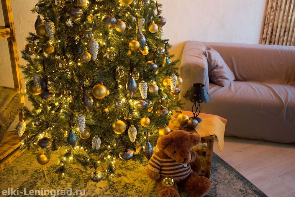 Елка с гирляндой «Грацио» (Литая+пвх) 150 см / 1,5 м