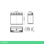 Аккумулятор для ИБП Delta 12V/17Ah (GX 12-17)