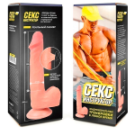 Телесный реалистичный фаллоимитатор 20см на присоске Bior Toys Erowoman-Eroman ER-30087