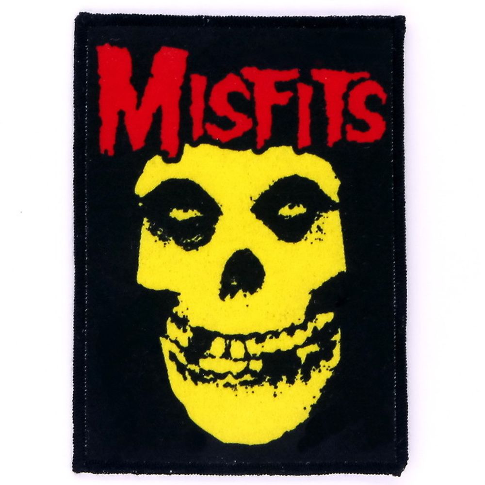 Нашивка Misfits череп желтый (587)