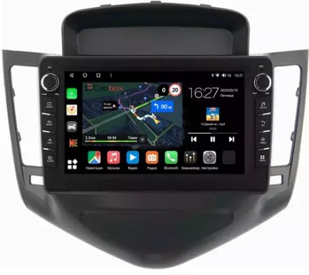 Магнитола для Chevrolet Cruze 2009-2012 (черный/серебро) - Canbox 9010/9-1284 Android 10, ТОП процессор, CarPlay, 4G SIM-слот