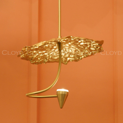 Подвесной светильник Cloyd KIRIBATI P1 / Ø20 см - латунь (арт.11374)