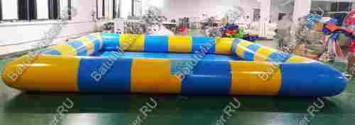 Прямоугольный надувной бассейн "Пляжный" 6*6*0,45 м