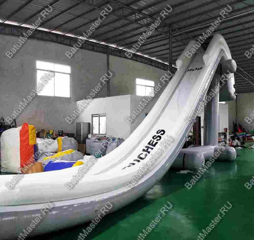Надувная водная горка на надувной опоре «Универсальная», 7,5*2*4,5 м