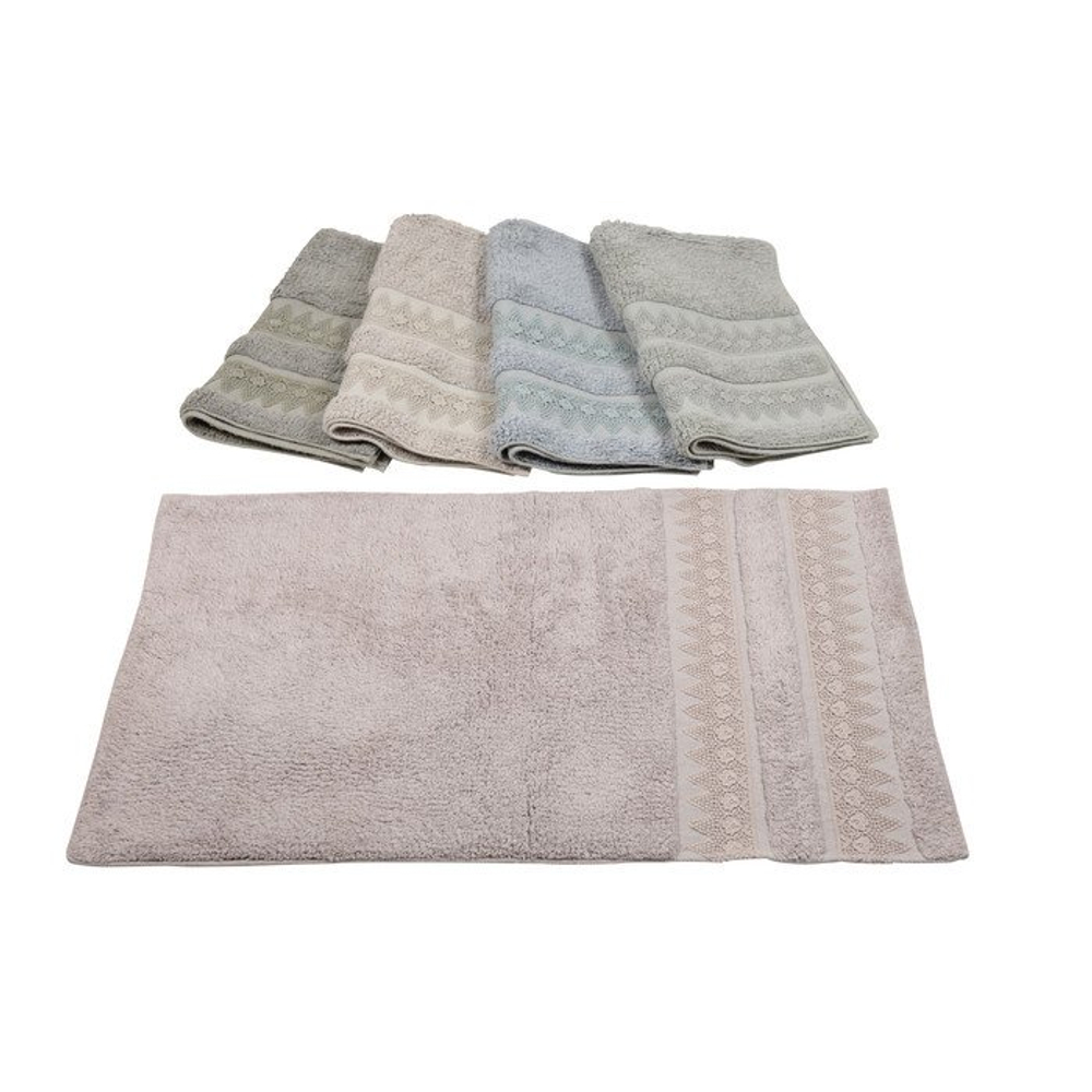 Коврик для ванны "Камелия" пыльно розовый 50x80см Хлопок