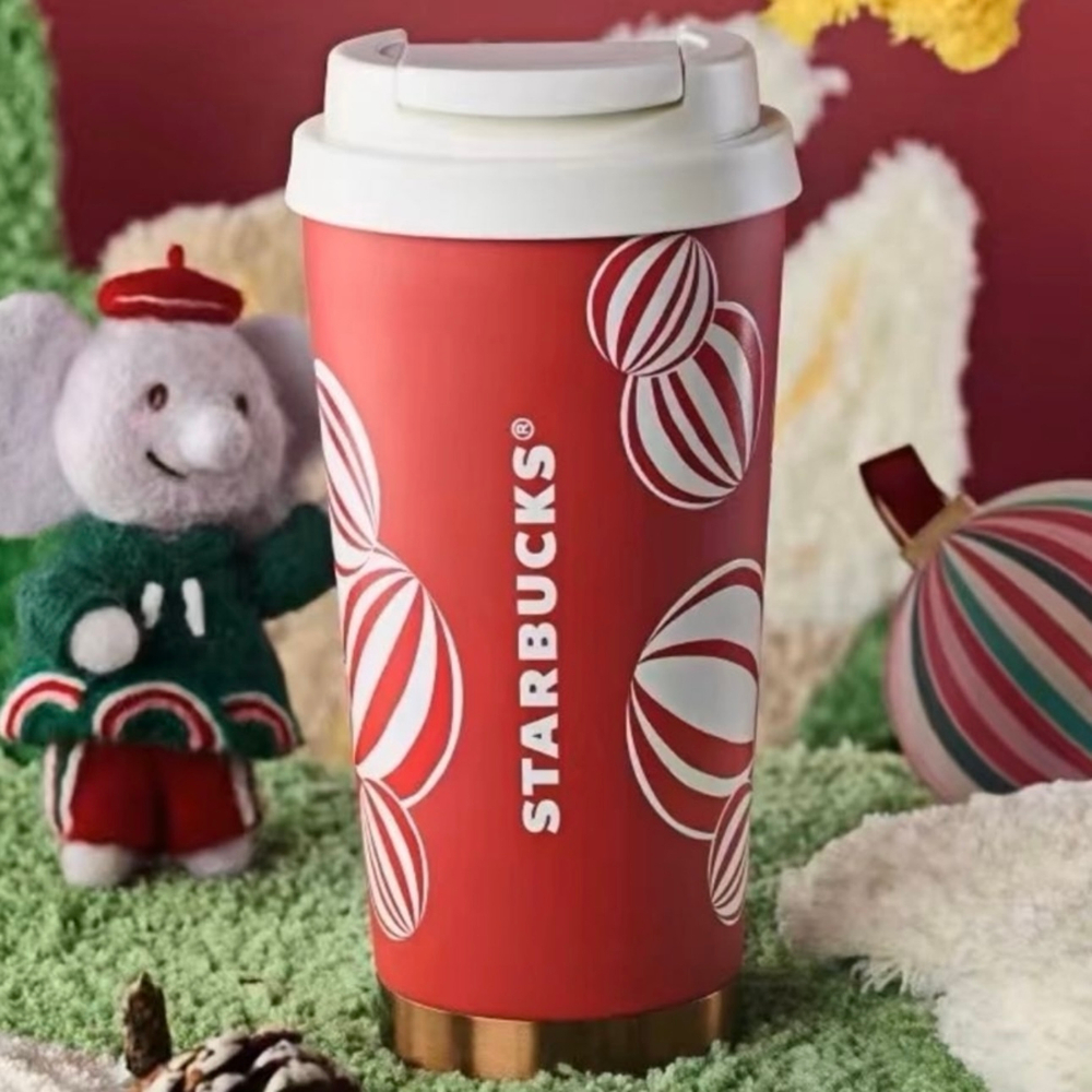 Тамблер Starbucks Ball Paper Cut 473 мл, красн.