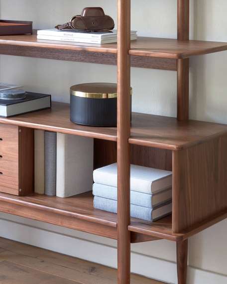 Стеллаж Carolin 169x130 см, массив ореха