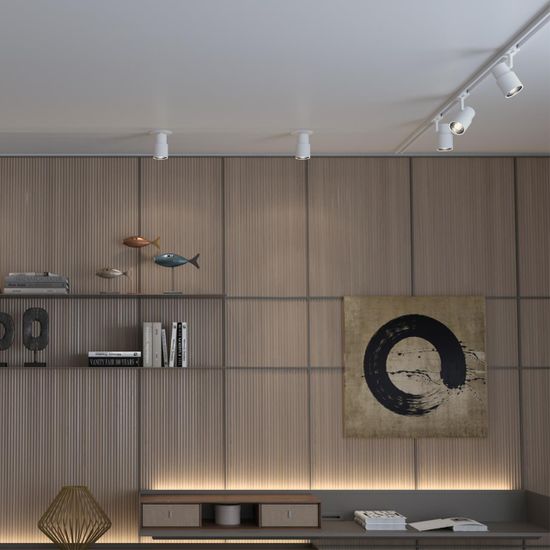 370927 PORT NT22 095 белый Светильник трековый однофазный двухжильный IP20 GU10 50W 220V MOLO