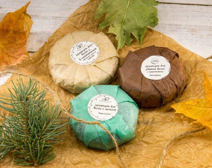 Твёрдый шампунь для тонких волос против выпадения и ломкости