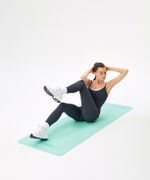 Коврик для йоги и фитнеса STARFIT FM-201, TPE, 183x61x0,6 см, мятный/серый